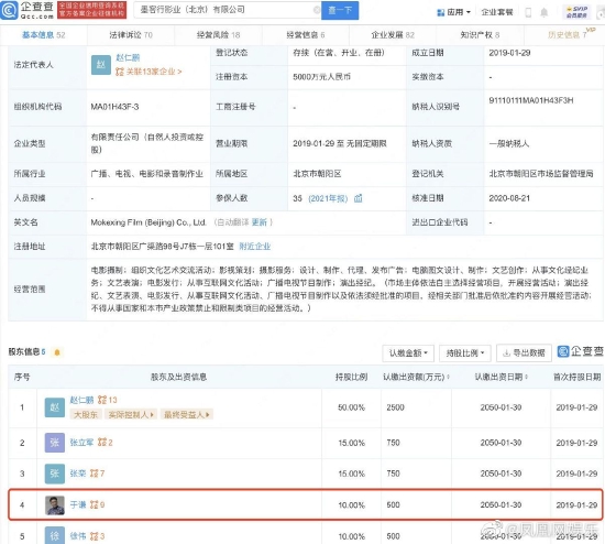 于谦持股公司被强制执行 执行标的1360余万 (http://www.cstr.net.cn/) 娱乐 第2张