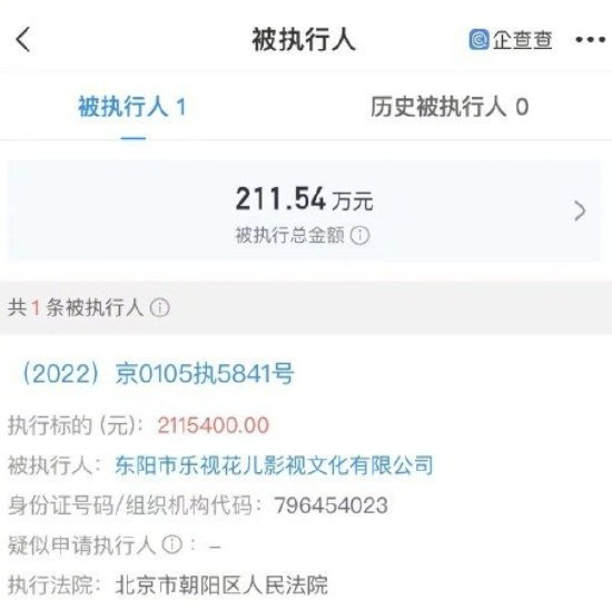 《甄嬛传》出品方花儿影视公司被执行超211万 (http://www.cstr.net.cn/) 娱乐 第1张