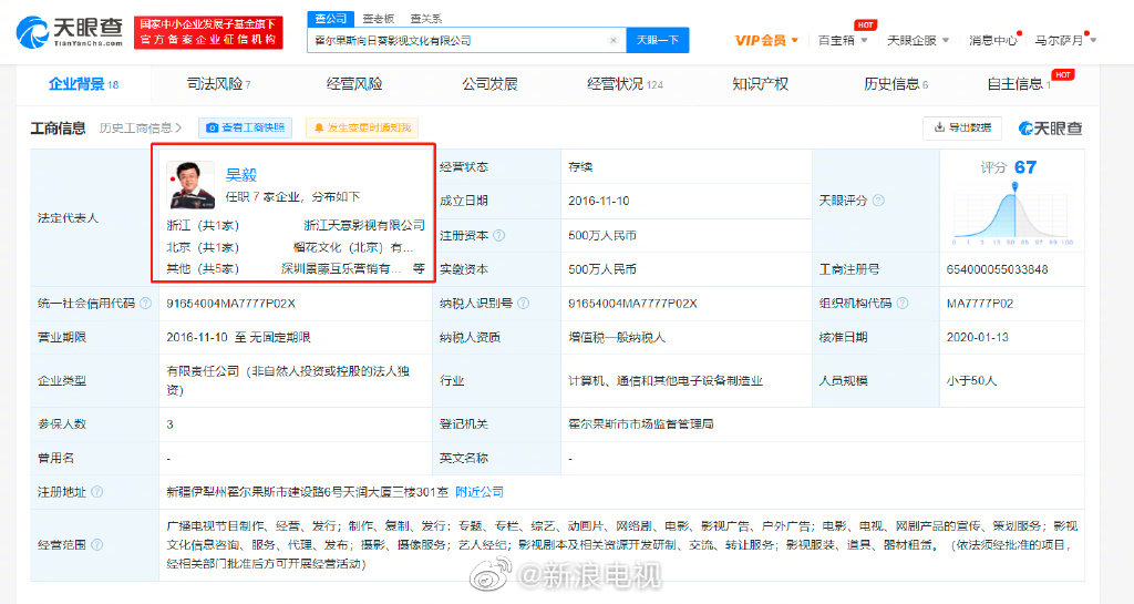 制片人吴毅公司被强制执行 总金额约7540万元 (http://www.cstr.net.cn/) 娱乐 第2张