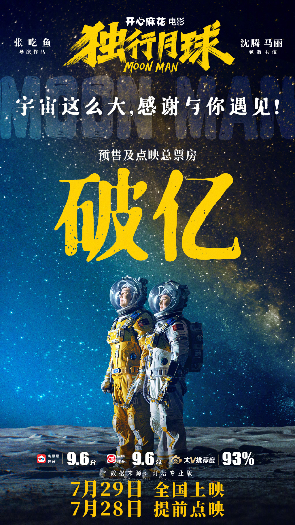 势头凶猛！《独行月球》正式上映前票房破亿 (http://www.paipi.cn/) 娱乐 第1张